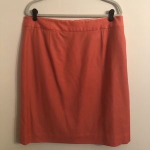 Living Coral J Crew Pencil Skirt